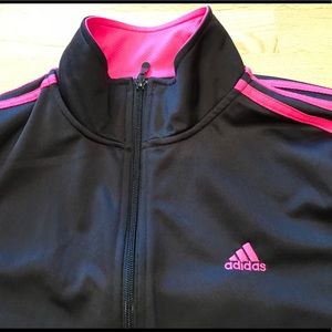 adidas black pink jacket